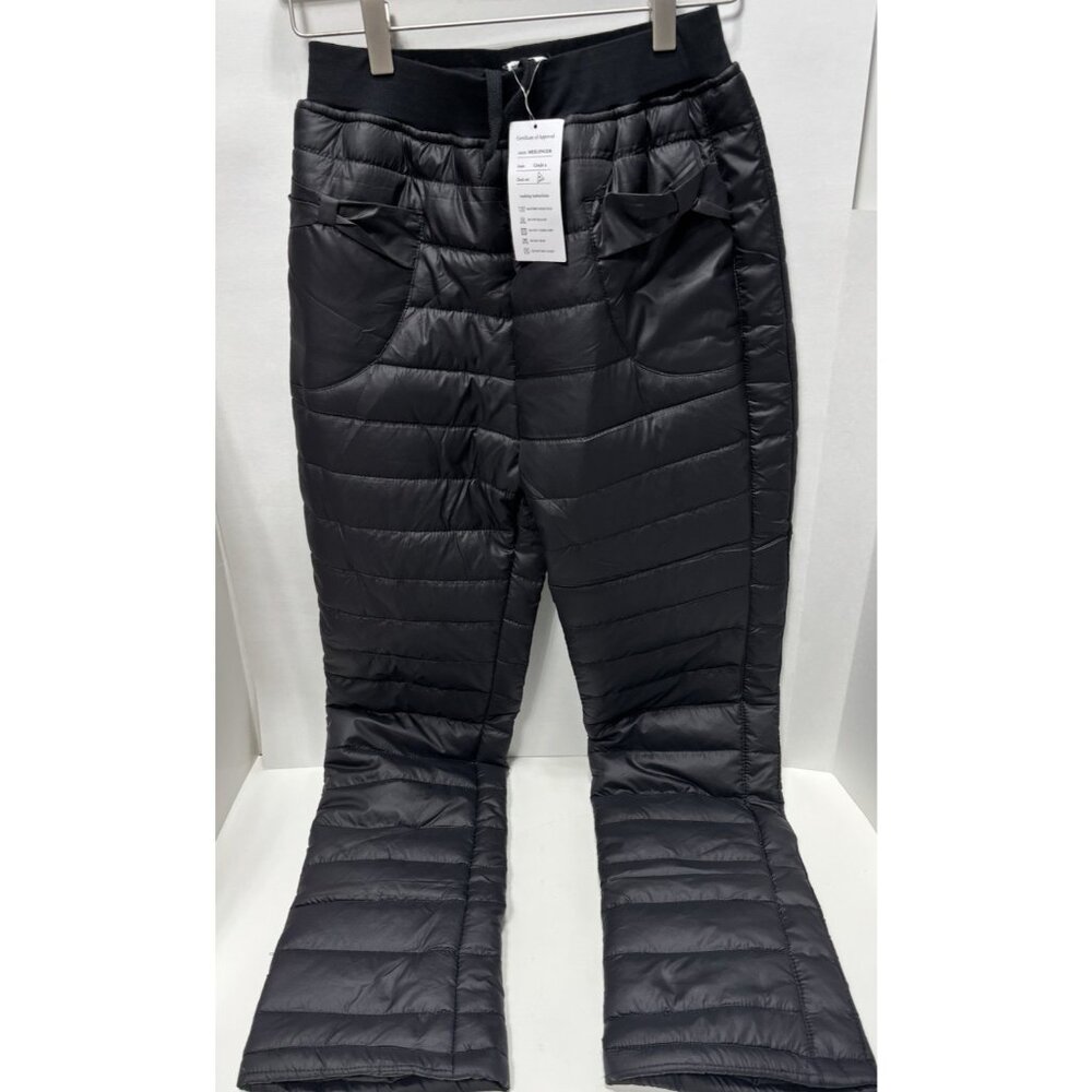 Windproof Pants Women's Winter Warm Cozy Black Size 14-16 Lightweight Thick NEW